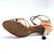 abordables Chaussures de danses latines-Femme Chaussures de danse Chaussures Latines Sandale Strass / Cristal Talon Personnalisé Personnalisables Fauve / Satin