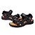 voordelige Herensandalen-Heren Comfortabel Leer Zomer Wit Zwart Rood + Brown