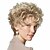 preiswerte Trendige synthetische Perücken-Synthetische Perücken Locken Kinky Curly Kinky-Curly Locken Mit Pony Perücke Blond Kurz Hellblond Synthetische Haare 8 Zoll Damen Mit Pony Blond StrongBeauty