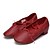 cheap Ballroom Shoes &amp; Modern Dance Shoes-Women&#039;s Ballet Shoes Split Sole Chunky Heel Faux Leather Lace-up Black / Red / Pink / EU38