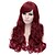 cheap Synthetic Trendy Wigs-Synthetic Wig Deep Wave Deep Wave With Bangs Wig Long Red Synthetic Hair Women&#039;s Red