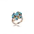 זול Fashion Ring-קשת סגול כחול כהה זירקוניה מעוקבת ציפוי זהב 18K זהב מסיבה וינטאג&#039; ארופאי Party תכשיטים חמוד