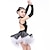 baratos Roupa Infantis de Dança-Dança Latina Vestidos Mulheres Treino / Espetáculo Elastano Apliques Natural Vestido / Luvas / Decoração de Cabelo