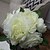 levne Umělé květiny-White Rose A Bonch of 7 Flowers For Wedding Flower