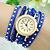 cheap Women&#039;s Watches-Women&#039;s Fashion Watch Black / White / Blue Tile Bracelet Watch - White Black Red