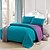 cheap Solid Duvet Covers-Duvet Cover Sets 4 Piece Polyester Solid Colored Lake Blue Reactive Print Solid
