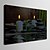 cheap Prints-E-HOME® Stretched LED Canvas Print Art Candles And Stones LED Flashing Optical Fiber Print