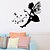 preiswerte Wand-Sticker-Dekorative Wand Sticker - Flugzeug-Wand Sticker Menschen Blumen Cartoon Design Wohnzimmer Schlafzimmer Badezimmer Küche Esszimmer