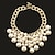 cheap Pearl Necklaces-Women&#039;s Statement Necklace Statement Tassel European Fashion Pearl Alloy Screen Color Necklace Jewelry For Party Special Occasion Birthday Gift