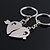 billiga Nyckelringsgåvor-Zinc Legering Nyckelrings Favors-2 Piece / Set Nyckelband Ej personlig Silver