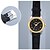 cheap Women&#039;s Watches-EASMAN Women’s Sapphire Dial Shape Vintage Black Genuine Leather Japan Movement Quartz Watch Wristwatch