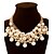 cheap Pearl Necklaces-Women&#039;s Pearl Layered Statement Necklace - Pearl Ball Statement, Ladies, Luxury, European Golden Necklace Jewelry For Wedding, Party, Special Occasion, Birthday, Congratulations, Gift