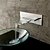 abordables mural-Robinet lavabo - Montage mural / Jet pluie Chrome Montage mural 1 trou / Mitigeur un trouBath Taps / Laiton