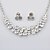 cheap Jewelry Sets-Women&#039;s Wedding Party Daily Rhinestone Silver Plated Alloy Earrings Necklaces