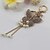 cheap Keychains-Fashion Unisex Shining Diamond Alloy Simulated-pearl Butterfly Tassel Pendant Keychains