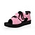 preiswerte Damensandalen-Damen Frühling / Sommer / Herbst Niedriger Heel Komfort Kleid Büro &amp; Karriere Schnürsenkel Kunstleder Schwarz / Rosa / Lila