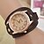 cheap Bracelet Watches-yoonheel Women&#039;s Fashion Watch / Bracelet Watch Leather Band Bohemian Gold