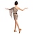 cheap Kids&#039; Dancewear-Latin Dance Dresses Women&#039;s Training / Performance Milk Fiber Leopard Natural Dress / Belt