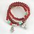 cheap Bracelets-Women&#039;s Bracelet of Arrival Synthetic Garnet Stone and Tibetan Silver Multilayer