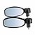 billige Sidespejle &amp; Tilbehør-pair aluminum motorcykel motorcykel oval side bakspejl sort