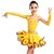baratos Roupa Infantis de Dança-Dança Latina Vestidos Mulheres Treino / Espetáculo Renda Renda / Cristal / Strass Natural Vestido / Luvas / Neckwear