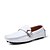 baratos Sapatilhas e Mocassins para Homem-Masculino Mocassins e Slip-Ons Conforto Mocassim Couro Primavera Verão Outono Inverno Casual Festas &amp; Noite Elástico RasteiroBranco Preto