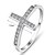 tanie Biżuteria religijna-Damskie Pierścień Srebro standardowe Srebrny Krzyż Koło Krzyża damska Moda Modne pierścionki Biżuteria Srebrny Na Codzienny