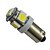 cheap Light Bulbs-1pc 1W Ba9s LED Car Instrument Bulb 5 SMD 5050 Warm Cold Bulb 12V DC