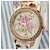 levne Vip Deal-samičí květy gumička diamantové hodinky