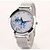 お買い得  レディース腕時計-新しい最高品質のファッション青と白のダイヤル女性石英ドレスウォッチC&amp;amp;D111