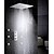 tanie Baterie prysznicowe-Bateria prysznicowa Zestaw - Zawiera prysznic ręczny Termostatyczny Deszczownica Nowoczesny Chrom Ścienny Zawór mosiężny Bath Shower Mixer Taps