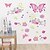 abordables Autocollants muraux-Stickers muraux Stickers muraux, style papillon rose muraux PVC autocollants