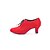 olcso Tánccipők-Női Modern Pihe Magassarkúk Fűzős Alacsony Piros 5,08 cm - 6,98 cm Szabványos méret
