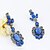 זול עגילים אופנתיים-בגדי ריקוד נשים פאר מסיבה וינטאג&#039; ארופאי סגנון חמוד עגילים תכשיטים אדום / פוקסיה / כחול עבור Party