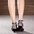 abordables Zapatos de salón y de baile moderno-Mujer Zapatos de Baile Moderno Salón Tacones Alto Hebilla Tacón Cubano Negro Fucsia Morado Hebilla / EU36
