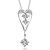 preiswerte Halsketten-Damen Sterling Silber Zirkon Kubikzirkonia Halsketten Anhängerketten Anhänger  -  Liebe Modisch Weiß Modische Halsketten Für Hochzeit