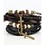billiga Religiösa smycken-Herr Pärlor Armband av Remmar Tappning Armband Läder Armband - Läder Kors damer Armband Smycken Svart / Brun Till Julklappar Dagligen
