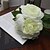 levne Umělé květiny-White Rose A Bonch of 7 Flowers For Wedding Flower