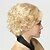 tanie Peruki syntetyczne modne-Peruki syntetyczne Curly Naturalne fale Naturalne fale Curly Fryzura cieniowana Peruka Blond Krótkie Jasne złoto Włosie synetyczne 14 in Damskie Naturalna linia włosów Blond