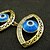 cheap Necklaces-18K Real Gold Plated Evil Eye Pendant Necklace