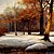 cheap Prints-E-HOME® Stretched Canvas Art The Snow Forest Decorative Painting  Set of 3