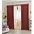 billiga Fönstergardiner-land curtains® en panel röd fast linne bomullsblandning panelgardin