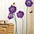 cheap Wall Stickers-Wall Stickers Wall Decals, Purple Butterfly Flower PVC Wall Stickers