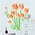 cheap Wall Stickers-Wall Stickers Wall Decals, Orange Tulip PVC Wall Stickers