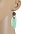 cheap Earrings-Women&#039;s Drop Earrings Dangling Dangle Feather Luxury Rhinestone Feather Imitation Diamond Earrings Jewelry White / Green For Wedding Party Daily Casual Sports