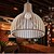 billiga Belysning för köksön-36cm (14.18inch) stearinljus stil Ljuskronor Metall Trä / Bambu Krom Skål 220-240V