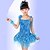 cheap Kids&#039; Dancewear-Latin Dance Dresses Performance Polyester / Tulle Sequin / Flower Sleeveless Natural