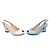 cheap Women&#039;s Heels-Women&#039;s Shoes Chunky Heel Peep Toe/Round Toe Pumps/Heels Dress Blue/White