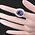 preiswerte Ringe-Statement-Ring Diamant Birne Purpur Synthetische Edelsteine Zirkonia Aleación Cocktail Ring damas Modisch Blinging / Damen / Amethyst
