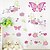 abordables Autocollants muraux-Stickers muraux Stickers muraux, style papillon rose muraux PVC autocollants